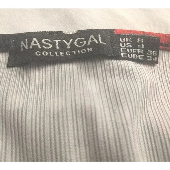 Women's Cut It Out Floral Polka Dot Rose Pattern Mini Dress Size 4 Nasty Gal - Picture 12 of 12